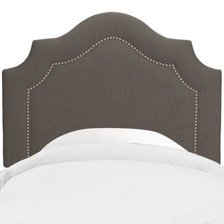 Skyline Furniture Nail Button Headboard in Linen
