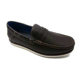Mecca Men's Coffee Brown Faux-leather Slip-On Loafer Driver Shoes