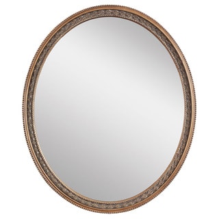 Claire Oval Weathered Gold Framed Wall Mirror