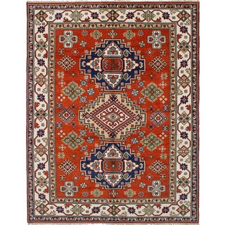 Ecarpet Gallery Hand-Knotted Royal Kazak Brown Wool Rug (8' x 10'1)