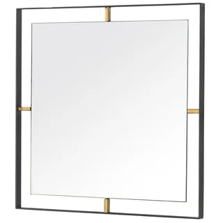 Rogue Décor Framed 20-inch Square Matte Black Wall Mirror