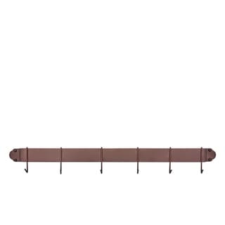 Old Dutch Oiled Bronze Steel 34-inch Bar Rack with 6 Hooks