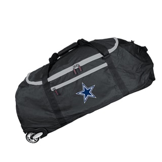 Denco Sports Dallas Cowboys Black 36-inch Collapsible Rolling Duffel Bag
