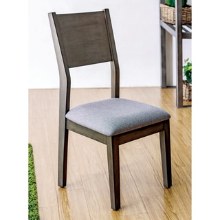 Furniture of America Timpton Contemporary Padded Fabric Grey Dining Chair (Set of 2)