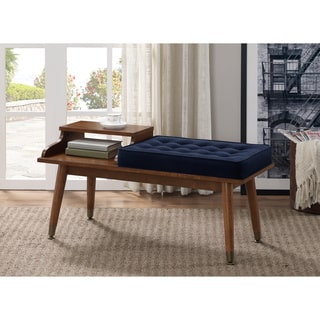 Navy Tufted Telephone Bench
