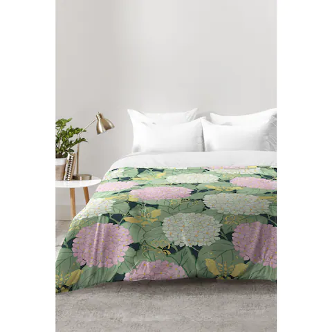 Belle13 Hydrangea and Butterflies Comforter