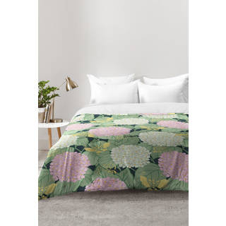 Belle13 Hydrangea and Butterflies Comforter