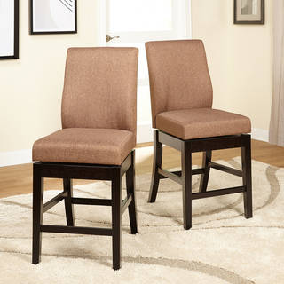Simple Living 24-inch Villa Parson Swivel Counter Height Stools (Set of 2)
