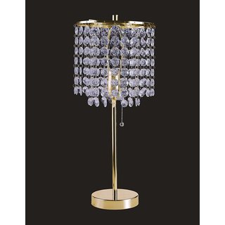 Q-Max 19" Gold Crystal Inspired Table Lamp