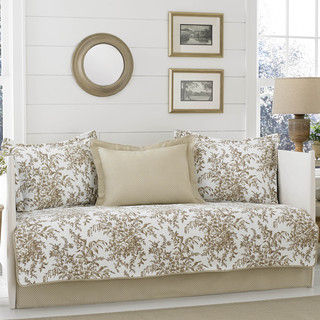 Laura Ashley Bedford Mocha 5-Piece Daybed Cover set