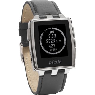 Pebble Steel 401SLR Smartwatch (Brushed Stainless)