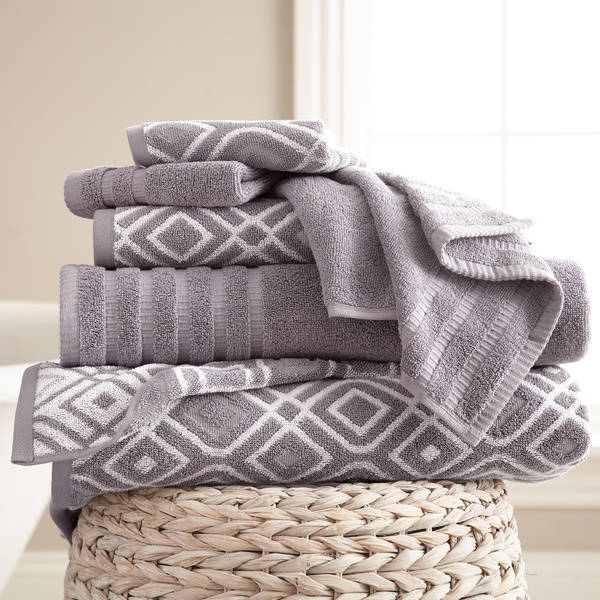 Amraupur Overseas 6-Piece Yarn Dyed Oxford Towel Set