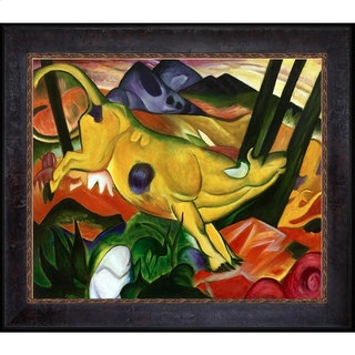 Franz Marc 'Yellow Cow' Hand Painted Framed Oil Reproduction on Canvas