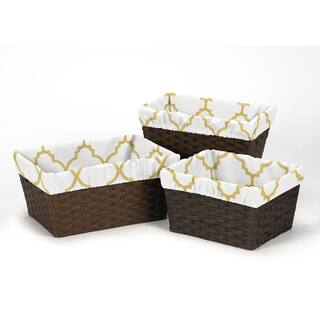 Sweet Jojo Designs Ava Collection Basket Liners (Pack of 3)