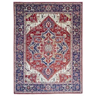 FineRugCollection Hand Made Serapi Red Wool Oriental Rug (9'2 x 12'1)