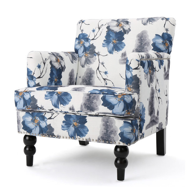 Boaz Floral Fabric Club Chair by Christopher Knight Home