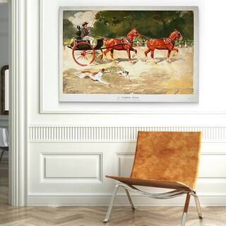 'Horse Drawn Coach - Alamy' Canvas Wall Art