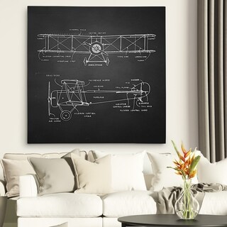 Wexford Home 'Bi Plane Sketch' Gallery Wrapped Canvas