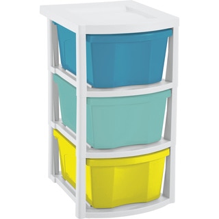 Rimax Three Drawer Multi-Colored Storage Cart