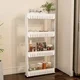 Slim Slide Out Storage Cart with Wheels by Lavish Home - Thumbnail 2