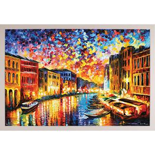 'Venice Grand Canal' Simply White Poly Framed Poster (24 Inch x 36 Inch)