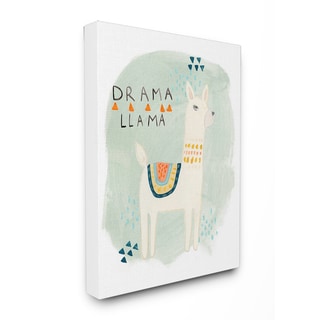 'Drama Llama' Stretched Canvas Wall Art