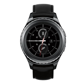 Samsung Gear S2 Classic R735T Water Resistant Wi-Fi Bluetooth 1.2'' Leather SmartWatch - Black