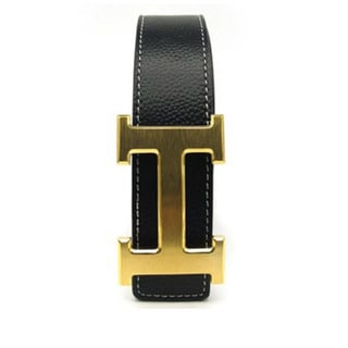 Dinamite Men's Leather H Reversible Removable-buckle Belt