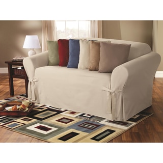 Sure Fit Cotton Duck Washable Loveseat Slipcover