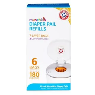 Munchkin Arm and Hammer Diaper Pail Bag Refills (Case of 180)