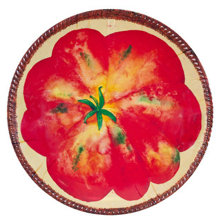 Handmade Melamine Verdura Tomato Red/ Cream 17-inch Shallow Bowl (Philippines)