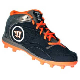 Warrior Kids WJVEX2BO Black Graphite/Orange Junior Lacrosse Cleat Shoes