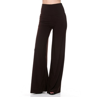 JED Women's Poly/Spandex High-waisted Stretchy Ultra Flare Palazzo Pants
