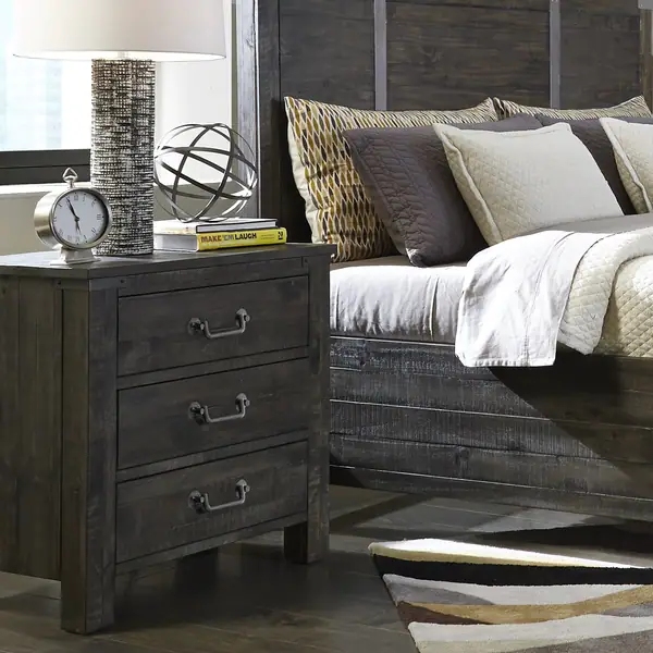 Abington 3-drawer Nightstand in Weathered Charcoal