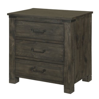 Abington 3 Drawer Nightstand in Weathered Charcoal