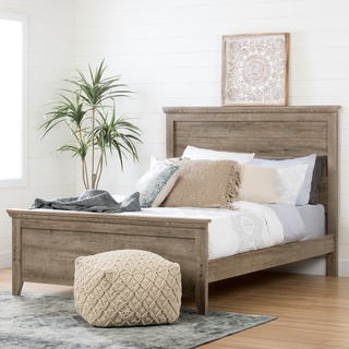 South Shore Lionel Queen Bed Set (60''), Weathered Oak