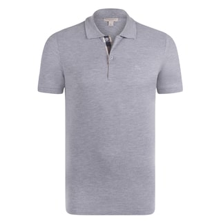 Burberry Men's Short Sleeve Light Grey Polo Shirt