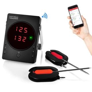 NutriChef PWIRBBQ50 Bluetooth Wireless BBQ Digital Thermometer System