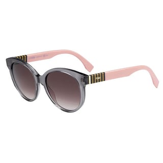 Fendi Square Women's Brown Frame Grey Lens Sunglasses