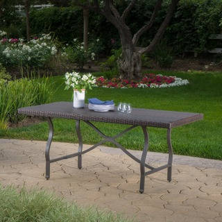 Costa Mesa Outdoor Wicker Dining Table by Christopher Knight Home