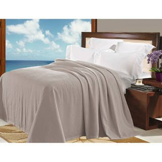 Natural Comfort Matelassé Blanket Coverlet in Washed Taupe Pebble Pattern
