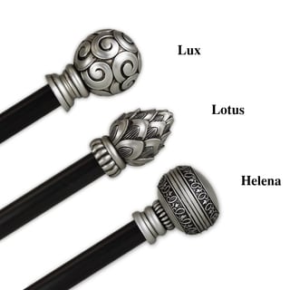 13/16" Two Tone Ornate Collection Curtain Rod