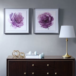 Madison Park Signature Purple Ladies Rose Frame Graphic 2 Piece Set