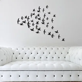 Style and Apply 'Flock of Birds' Wall Decal