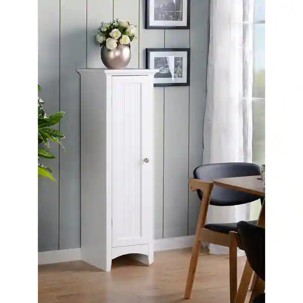 OS Home and Office White One Door Kitchen Storage Pantry