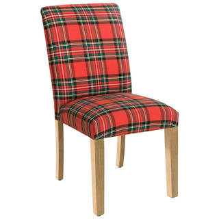 Skyline Furniture Plaid Fabric/Rubberwood Dining Chair