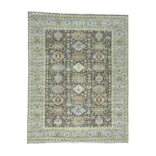 1800getarug Karajeh Grey Wool Hand-knotted Oriental Rug (9'2 x 11'9)