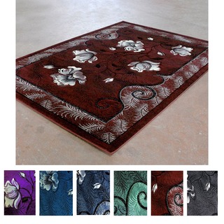 Super Soft Casual Floral Design Area Rug Carpet (8' x 10')
