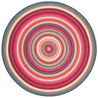 Safavieh Braided Contemporary Hand-Woven Multi Area Rug (3' Round)