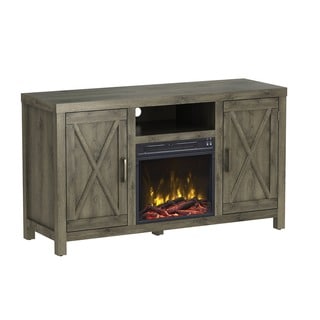 Humboldt TV Stand for TVs up to 55" with Electric Fireplace, Spanish Gray